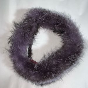 NWOT authentic overdyed SILVER FOX fur HALO hat